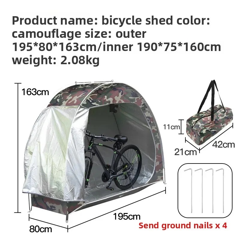 Cycling Gear Needed - Tenda Penyimpanan Sepeda Portabel untuk Luar