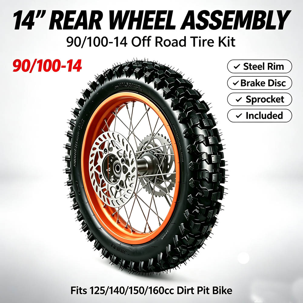 Road Bike Tire - Rangkaian Ban Roda Belakang 14 inci