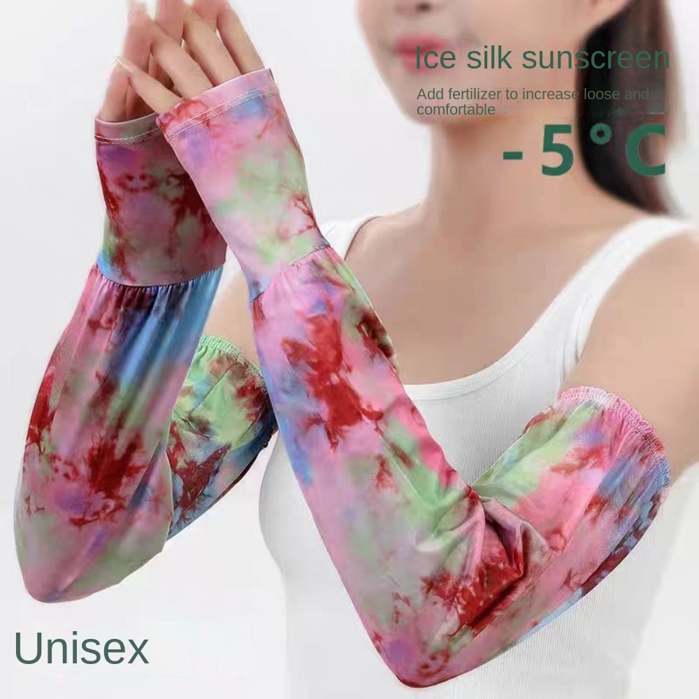 Cycling Gloves - Sarung Tangan Panjang Sutra Es Motif