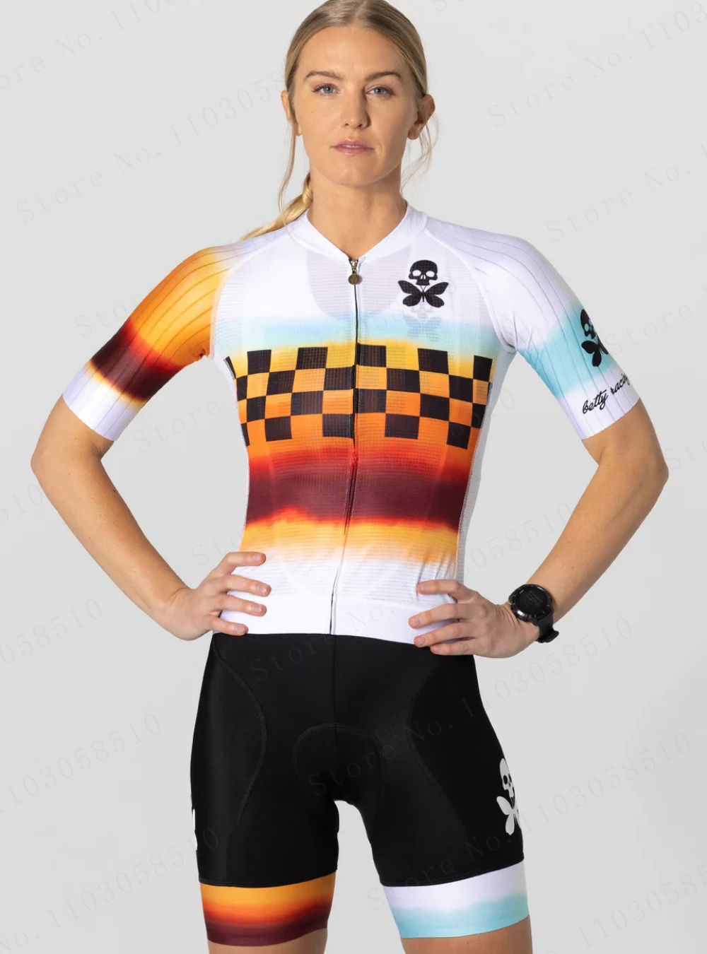 Cycling Gear Girls - Celana Pendek Bib Jersey Olahraga Luar