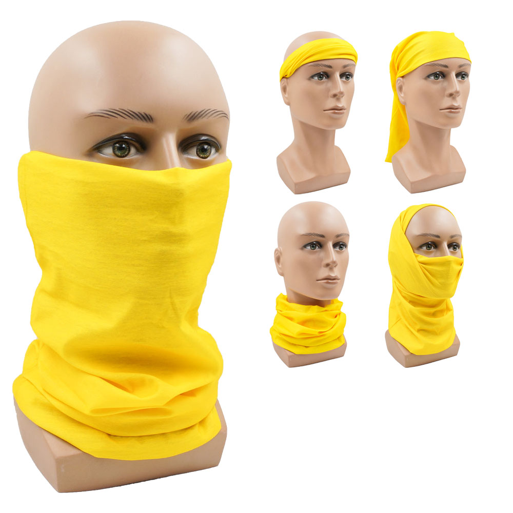 Gear In Cycling - Penutup Leher Multifungsi Kuning untuk Bersepeda,