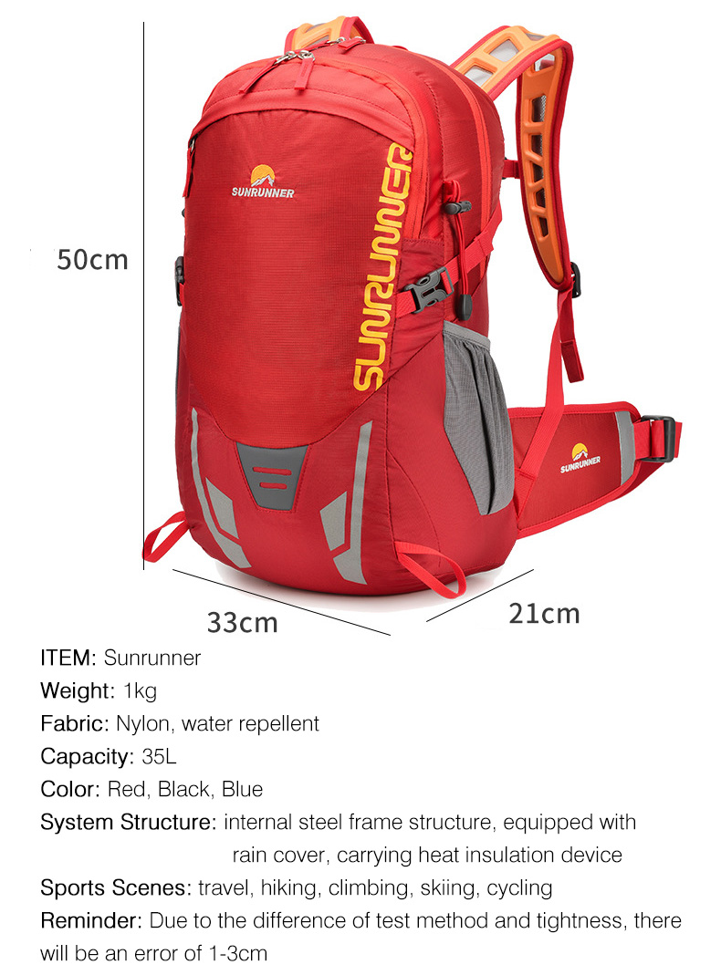 Tas Ransel Hiking 35L Kapasita - Cycling Gear Organizer ulasan dan harga