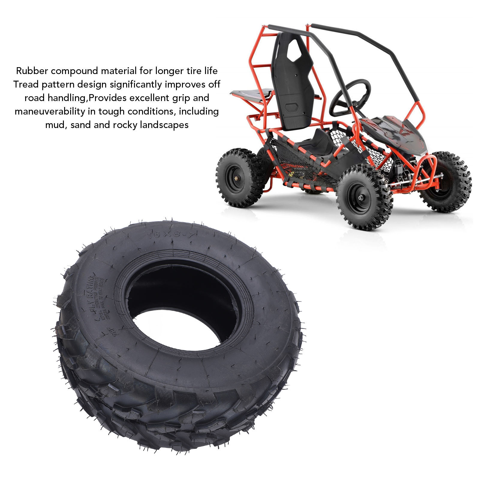 Ban ATV 16x8-7 7 Inci Karet An - Road Bike Tire ulasan dan harga