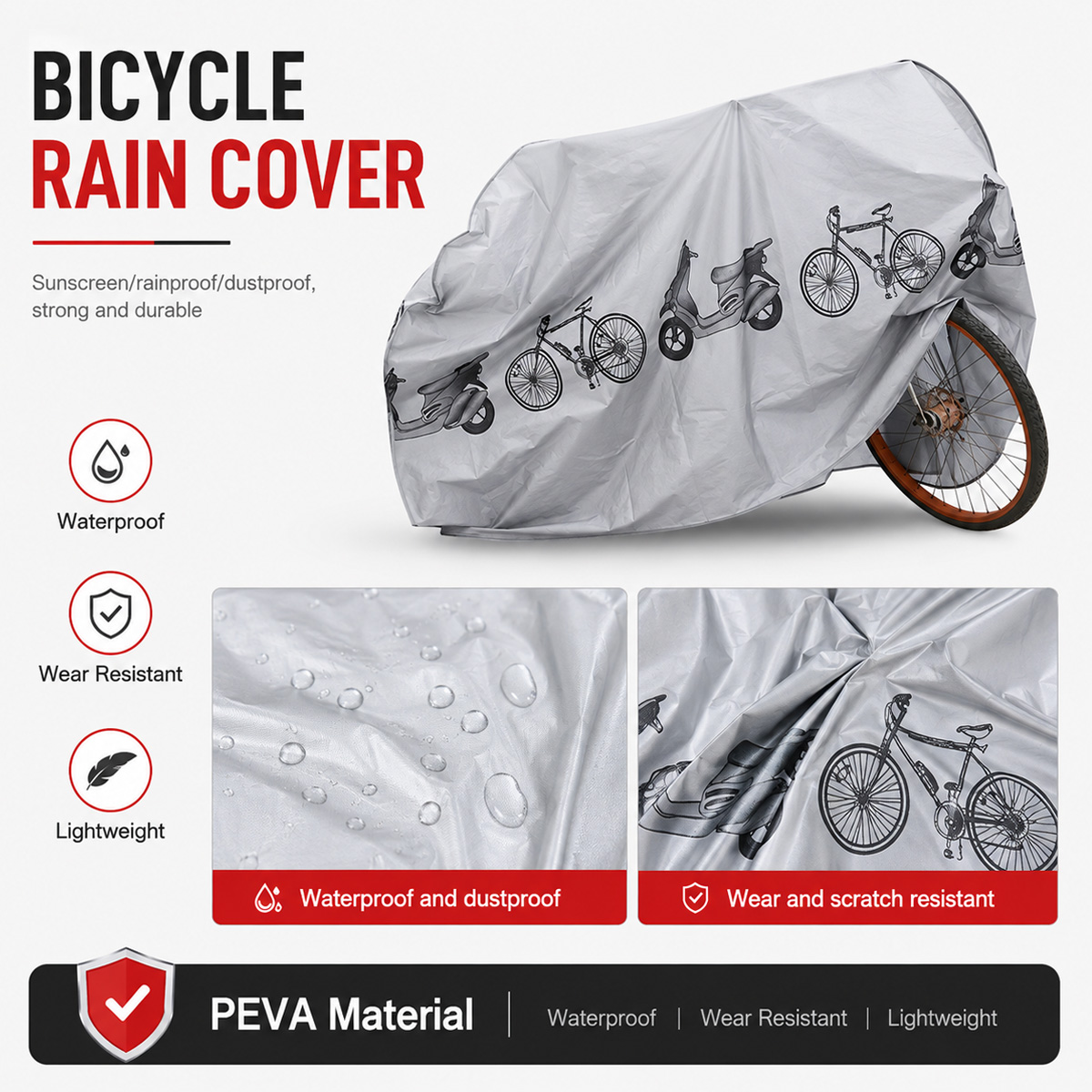 PINMOAP Penutup Sepeda Univers - Cycling Gear Organizer ulasan dan harga