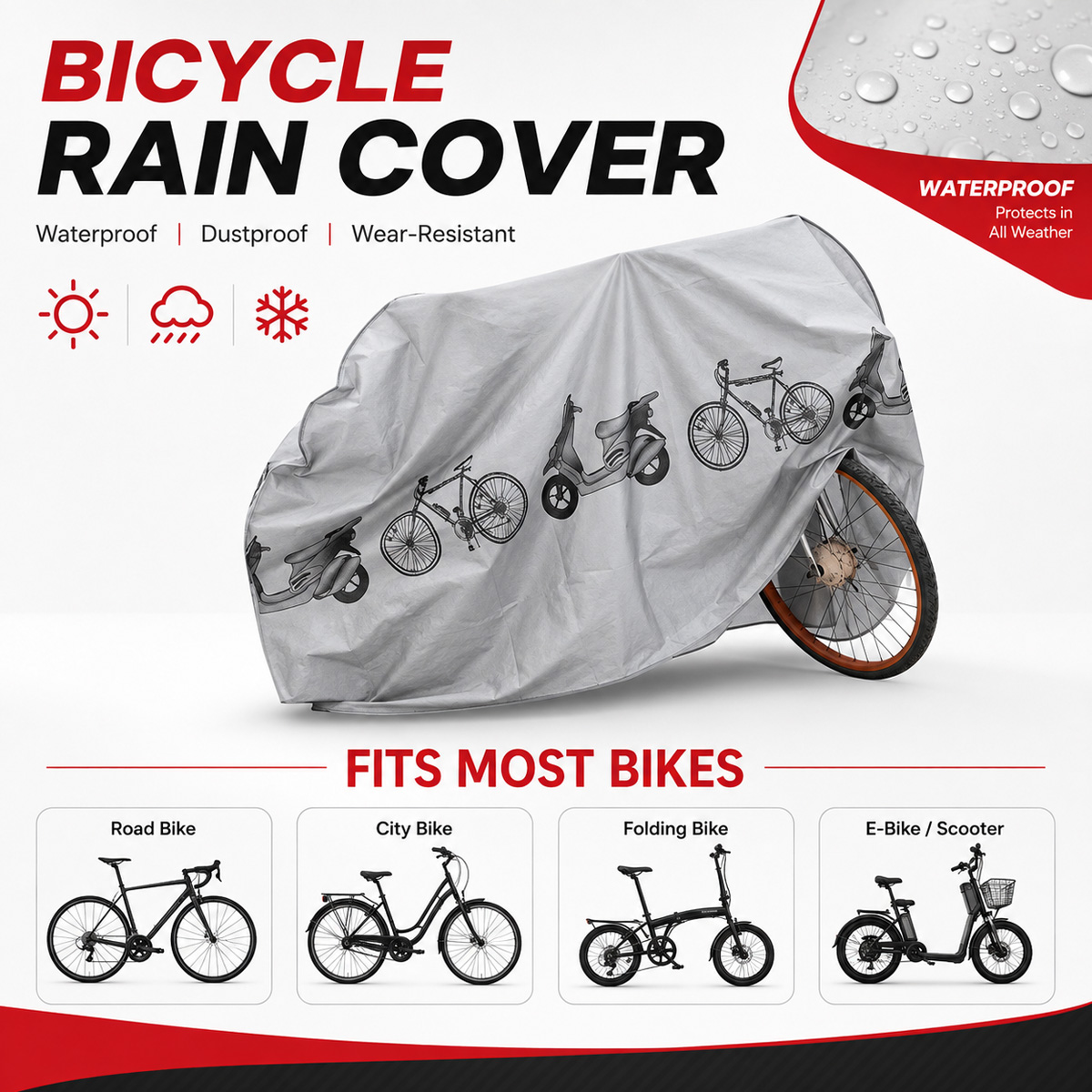 PINMOAP Penutup Sepeda Univers - Cycling Gear Organizer ulasan dan harga