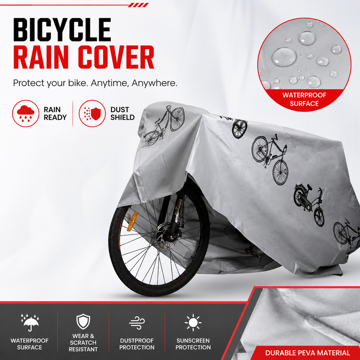 PINMOAP Penutup Sepeda Univers - Cycling Gear Organizer ulasan dan harga