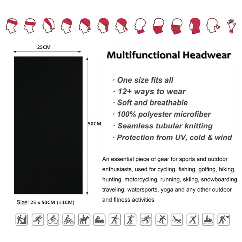 Bandana warna Solid tanpa keli - Gear In Cycling ulasan dan harga